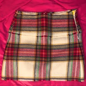 J Crew plaid holiday skirt